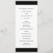 Programme Minimal noir blanc classique élégant Mariage moder (Devant)