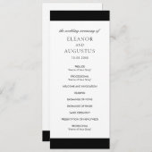 Programme Minimal noir blanc classique élégant Mariage moder (Devant / Derrière)