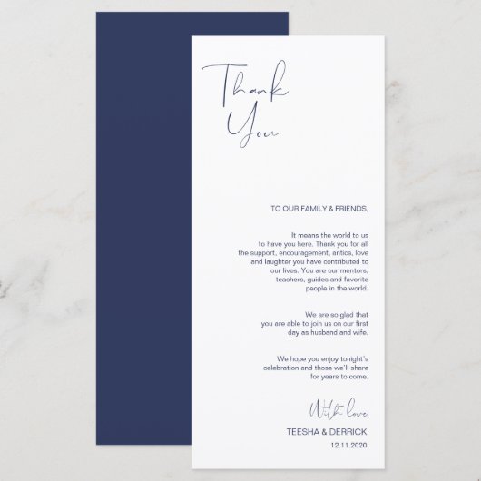 Programme Minimalisme Marine Script Emplacement de réglage M (Devant / Derrière)