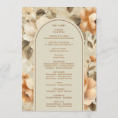 Programme Minimalist Boho Terra Cotta Beige Sage Wedding (Dos)