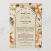 Programme Minimalist Boho Terra Cotta Beige Sage Wedding (Devant)