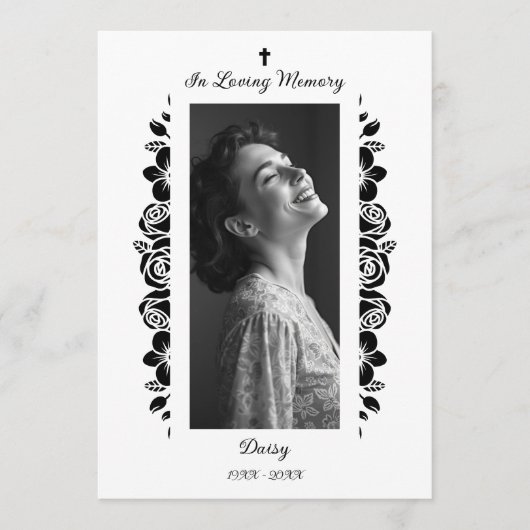 Programme Minimalist Exquisite Floral Black & White Floral (Devant)