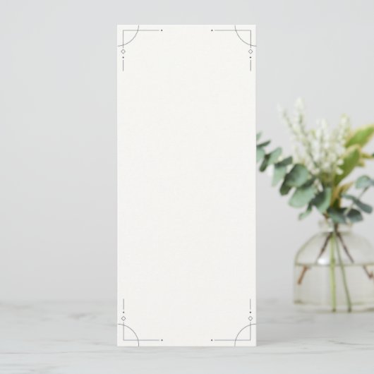 Programme Minimalist Geometric Wedding Program (Debout devant)