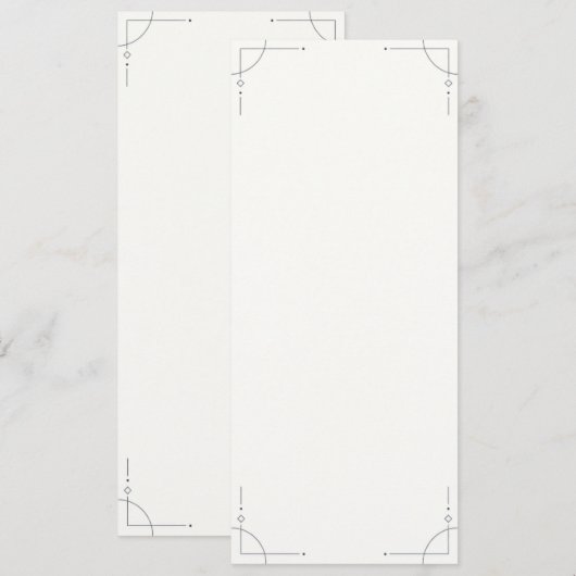 Programme Minimalist Geometric Wedding Program (Devant / Derrière)