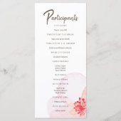 Programme Minimaliste + Aquarelle Mariage Floral (Dos)