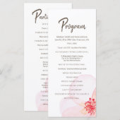 Programme Minimaliste + Aquarelle Mariage Floral (Devant / Derrière)