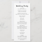 Programme minimaliste de cérémonie Mariage modifia (Dos)