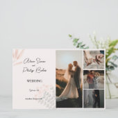 Programme minimaliste de mariage avec photo Boho (Debout devant)