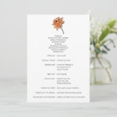 Programme minimaliste de mariage Chrysanthemum (Debout devant)