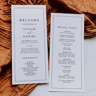 Programme minimaliste de mariage de typographie
