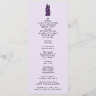 Programme minimaliste de mariage du Larkspur viole