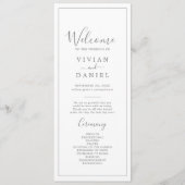 Programme minimaliste de mariage en argent (Devant)