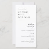 Programme minimaliste de mariage moderne (Devant)