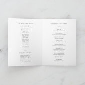 Programme minimaliste de mariage plié noir et blan (Intérieur)