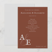 Programme minimaliste de monogramme italien Sunset (Devant / Derrière)