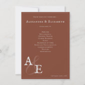 Programme minimaliste de monogramme italien Sunset (Devant)
