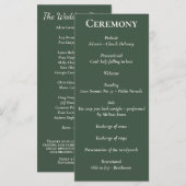 Programme Minimaliste Écriture Manuscrite Vert Mou (Devant / Derrière)