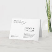 Programme minimaliste Élégant de Cérémonie Mariage (Devant)