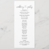 Programme minimaliste géométrique de mariage eucal (Dos)