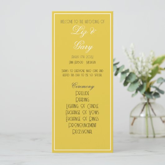 Programme minimaliste Jaune de moutarde (Debout devant)