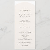 Programme minimaliste moderne de mariage d'arc (Devant)