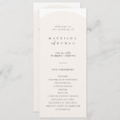 Programme minimaliste moderne de mariage d'arc (Devant / Derrière)