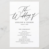 Programme minimaliste moderne de mariage de callig (Devant)