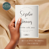 Programme minimaliste moderne de mariage de callig