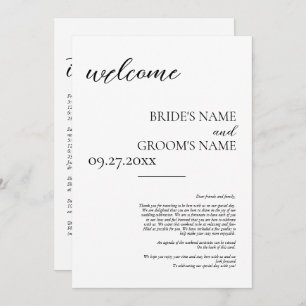 Programme minimaliste moderne simple Mariage