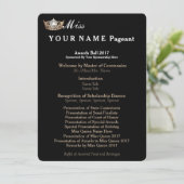 Programme Miss America Gold Crown Awards Ball Program Card (Debout devant)