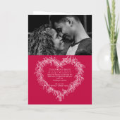 Programme Mistletoe coeur couronne rouge blanc mariage (Dos)