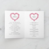 Programme Mistletoe coeur couronne rouge blanc mariage (Intérieur)