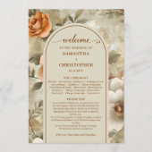 Programme Modern Boho Earthy Rusty Ivory Sage Floral Program (Devant)