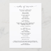 Programme Modern Celebration of Life Photo Script White (Dos)