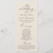 Programme Modern Classy Elegant Wedding Ceremony (Devant)