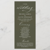 Programme Modern Classy Elegant Wedding Ceremony (Devant)