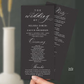 Programme Modern Classy Elegant Wedding Ceremony