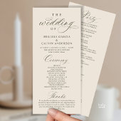 Programme Modern Classy Elegant Wedding Ceremony