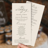 Programme Modern Classy Elegant Wedding Ceremony