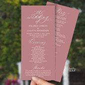 Programme Modern Classy Elegant Wedding Ceremony