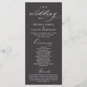 Programme Modern Classy Elegant Wedding Ceremony (Devant)