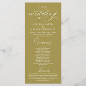 Programme Modern Classy Elegant Wedding Ceremony (Devant)