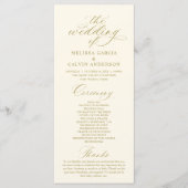 Programme Modern Classy Elegant Wedding Ceremony (Devant)