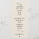 Programme Modern Classy Elegant Wedding Ceremony (Dos)