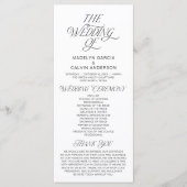 Programme Modern Classy Wedding Ceremony Order (Devant)
