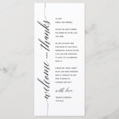 Programme Modern Classy Wedding Dinner Thank You Card (Devant)