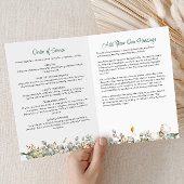 Programme Modern Folded 4-Page 3-Photo Celebration of Life P