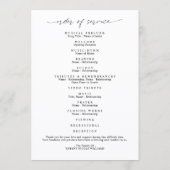 Programme Modern Funeral Celebration of Life Photo Memorial (Dos)