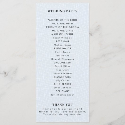 Programme Modern Glacial Blue & Warped Grid (Dos)