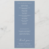Programme Modern Handwriting Dusty Blue Wedding Programs (Dos)